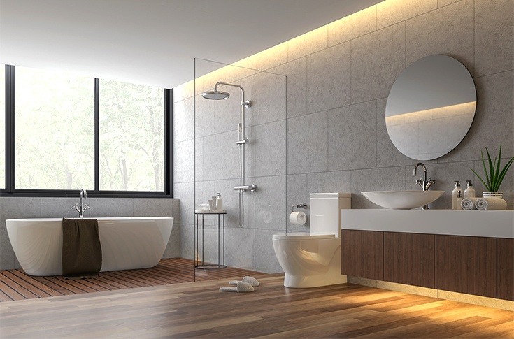 Bathroom tile arrangement